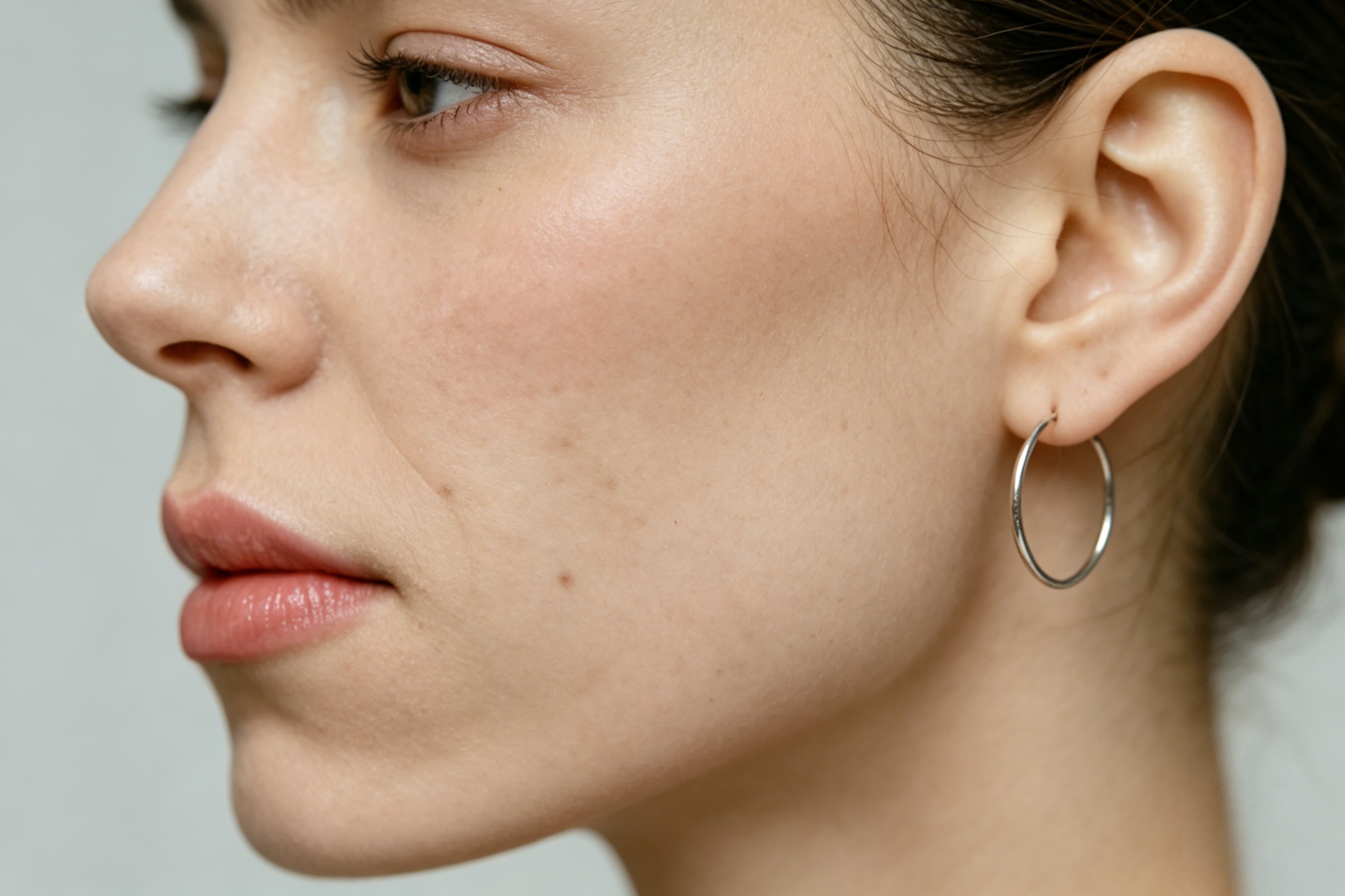 Irvine lip filler model — natural pout, right panel